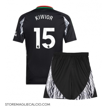 Arsenal Jakub Kiwior #15 Maglia Gara Trasferta Repliche 2024-25 Bambino